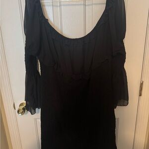 Elegant Black Ruffle Dress